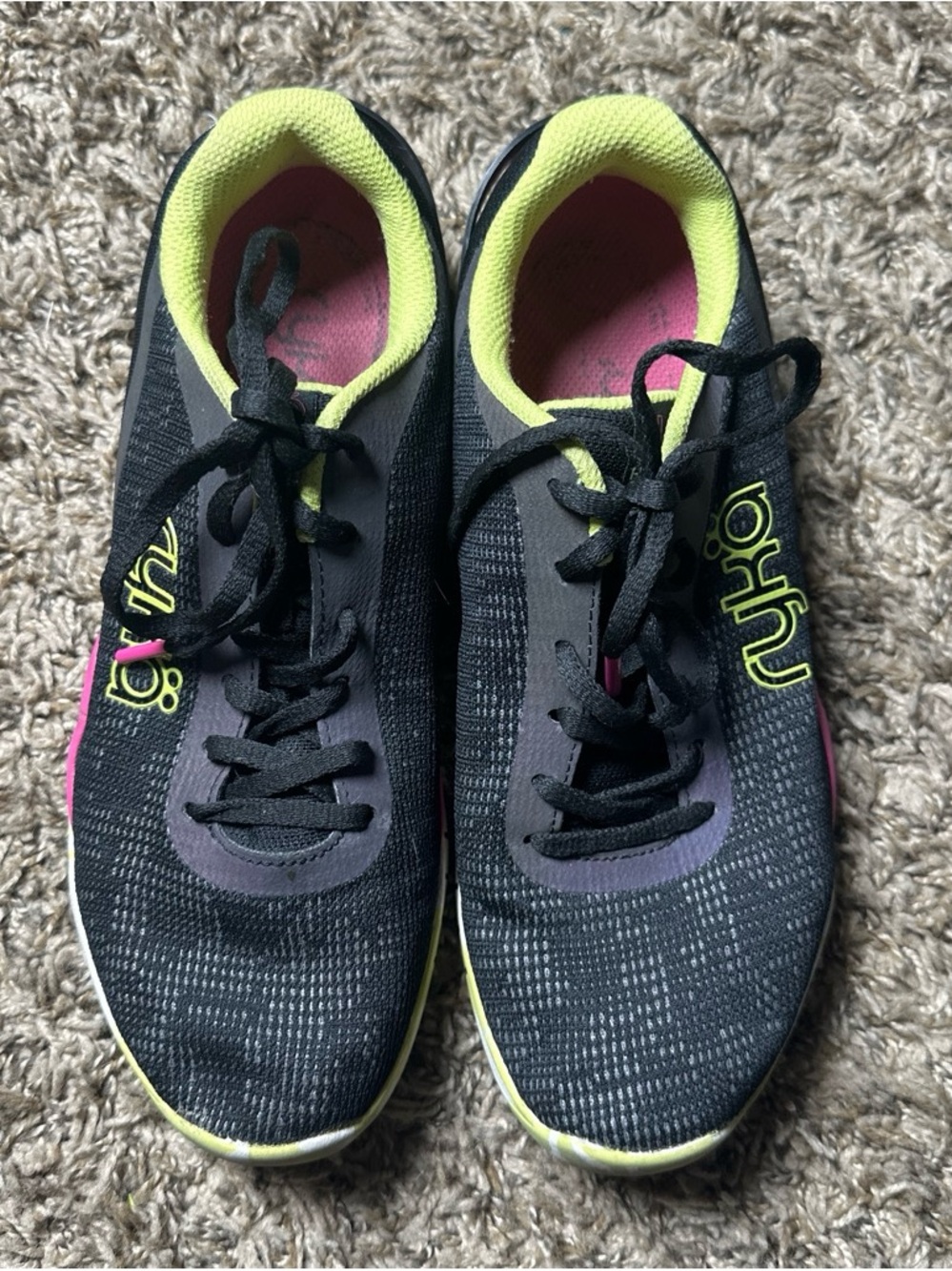 Ryka Fierce XT Training Shoes Women’s Size 8 Black Pink Lime Cross Trainers